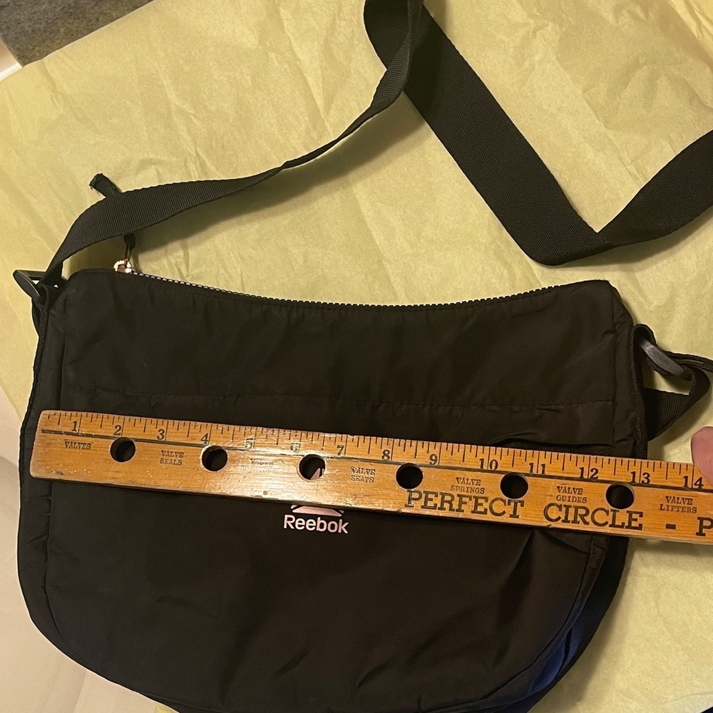 Reebok Black Crossbody Bag with Pink Logo - Picture 3 of 7